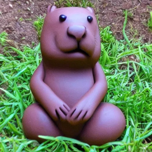 Prompt: cute clay beaver