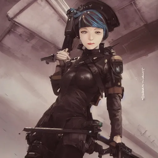 Image similar to portrait of a facist miku hatsune, epic, tragic, military art, fantasy, dieselpunk, hd shot, digital portrait, beautiful, artstation, comic style, by artgerm, guy denning, jakub rozalski, magali villeneuve and charlie bowater