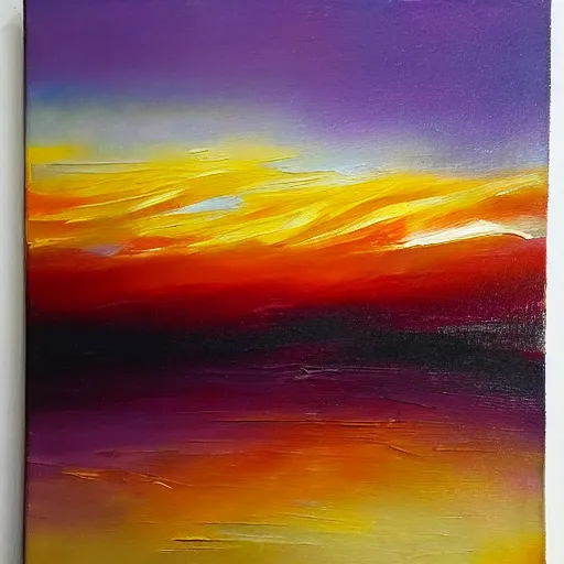 Image similar to expressive oil painting of the sky with purple and red colors, h - 1 0 2 4