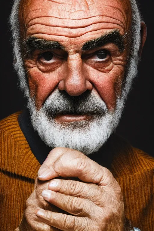 Image similar to 📷 sean connery is corn, made of food, head portrait, dynamic lighting, 4 k