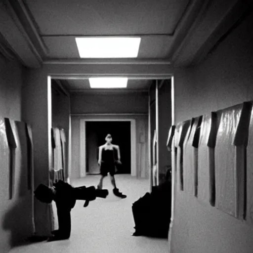 Image similar to The Backrooms, Stanley Kubrick cinematography