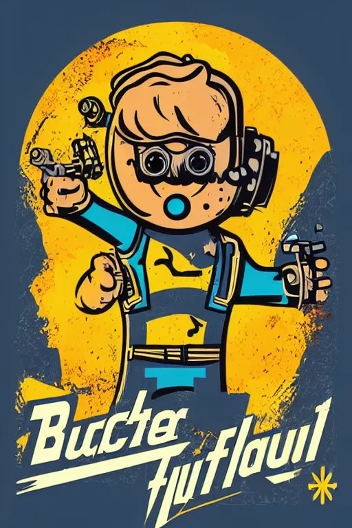 Image similar to fallout 7 6 retro futurist illustration art by butcher billy, sticker, colorful, illustration, highly detailed, simple, smooth and clean vector curves, no jagged lines, vector art, smooth andy warhol style