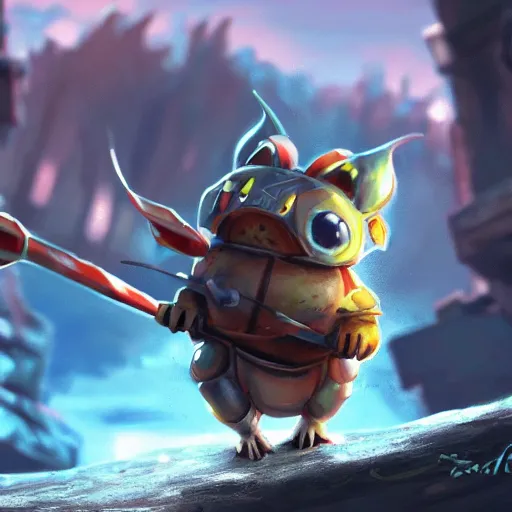 Image similar to an award winning, animation key frame of an adorable roborvski hamster, dressed as a knight, fighting a dragon, cute art style, colorful, cgi, unreal engine, ultra hd, high definition, high quality, crisp, sharp, smooth, 8 k resolution