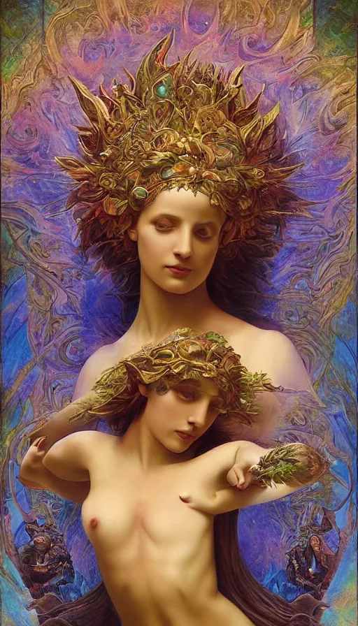 Prompt: psytrance artwork, by guillaume seignac