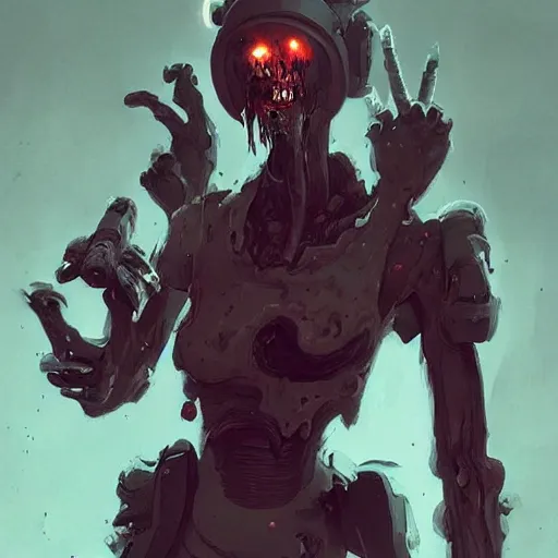 Prompt: sci - fi zombie character concept design ， trending on artstation ， by neil blevins and andreas rocha and tuomas korpi - h 8 0 0