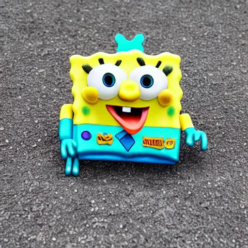 Image similar to spongebob in real life, low angle