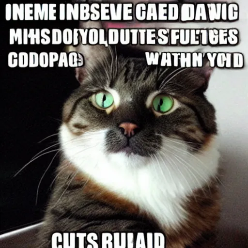 Image similar to memes about cats