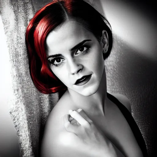 Prompt: Emma Watson modeling as Jessica Rabbit from Zelda, (EOS 5DS R, ISO100, f/8, 1/125, 84mm, postprocessed, crisp face, facial features)