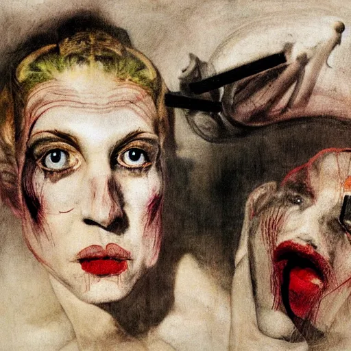 Image similar to covid - 1 9 by otto dix, hyperrealistic, aesthetic, masterpiece