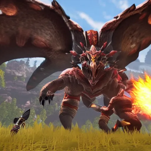 obama in monster hunter rise, video game mod screenshot, Stable Diffusion