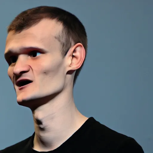 Image similar to vitalik buterin watching over the world