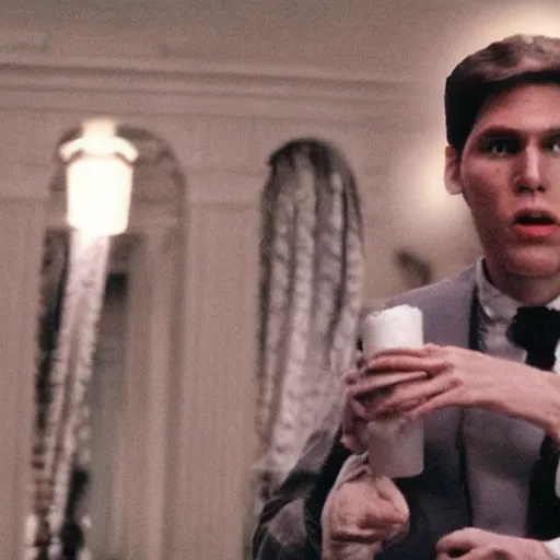 Image similar to Live Action Still of Jerma in Animal House, real life, hyperrealistic, ultra realistic, realistic, highly detailed, epic, HD quality, 8k resolution, body and headshot, film still