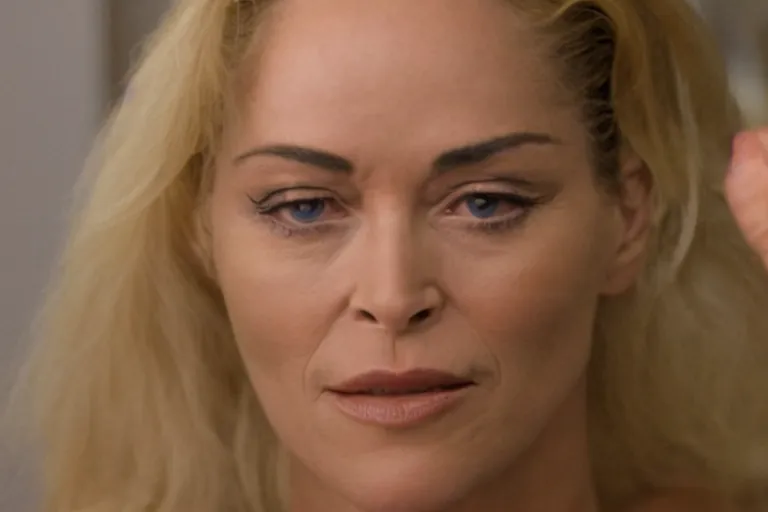 Prompt: A film still of Christini Hendricks as Sharon Stone from Basic Instinct, high detail