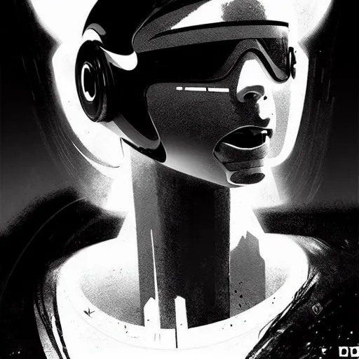 Prompt: a maciej kuciara art deco style sci - fi pilot, ink drawing, smooth, sharp focus, vibrant volumetric dark natural light, dark enlightenment, alchemy, albedo.