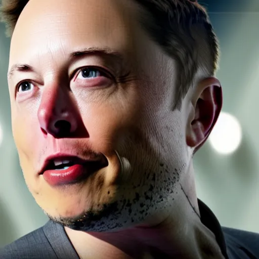 Prompt: elon musk before he had money to fix his male pattern baldness, cinematic 8 k, depth of field.