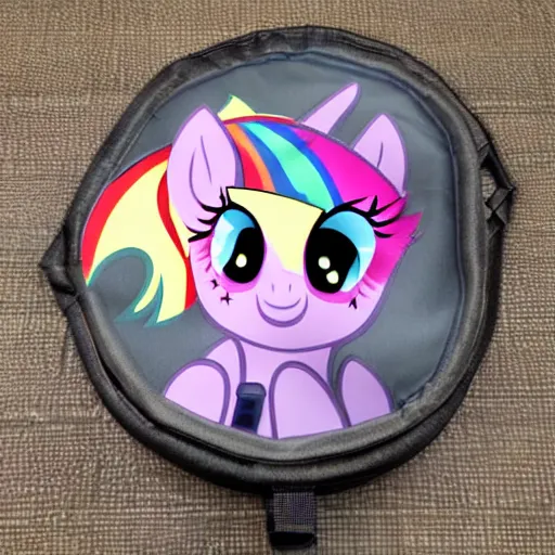 Image similar to photo of a my little pony gas mask, product photo