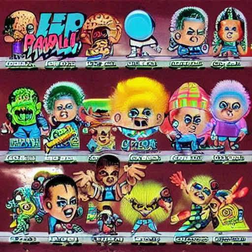 Image similar to “ garbage pail kids, hyper realistic video game concept art, 1 9 8 0 s. ”