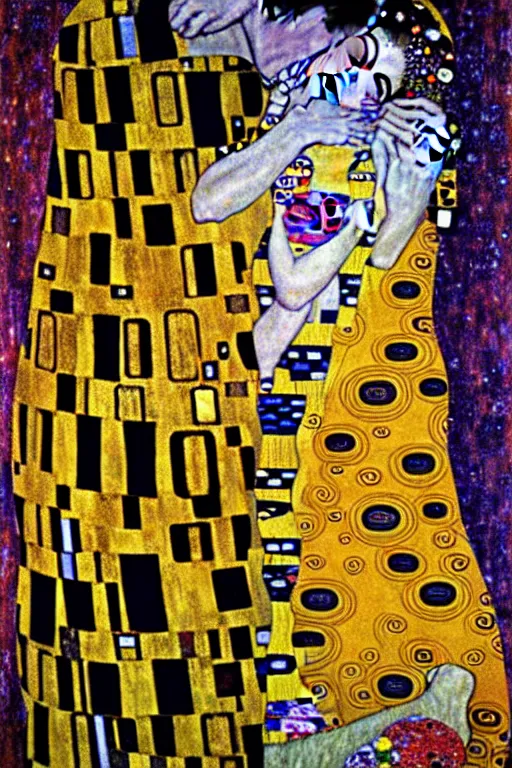 Image similar to happiness, fantasy, painting by Gustav Klimt