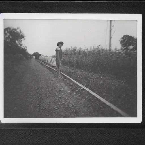 Image similar to corn grew legs and ran away, real polaroid