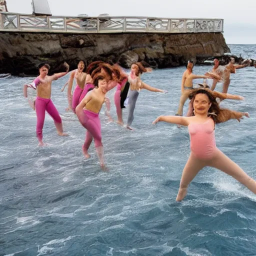 Prompt: dance club in the ocean