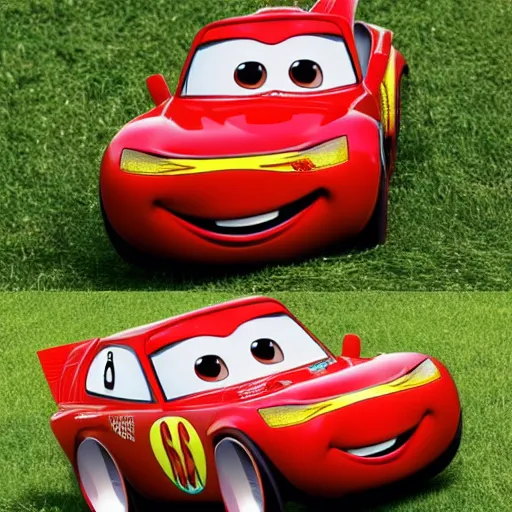 Image similar to lightning mcqueen is a volkswagen jetta