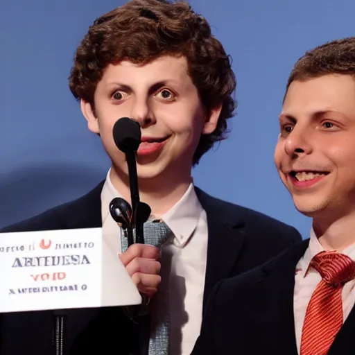 Image similar to Michael Cera is officially elected President of the United States