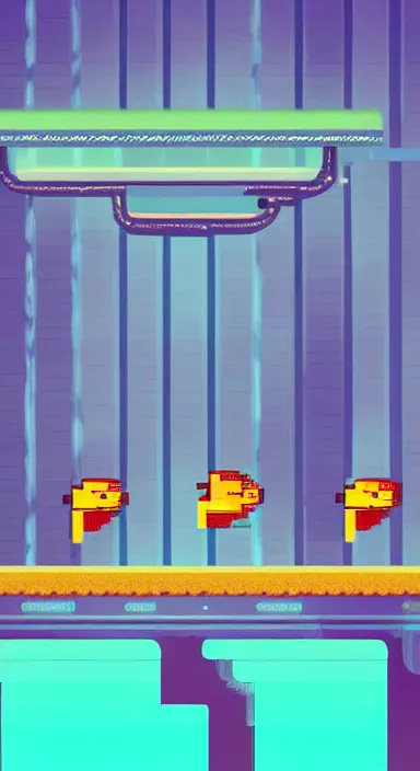 Prompt: cool laser theme flappy bird style app background artwork, digital art, award winning