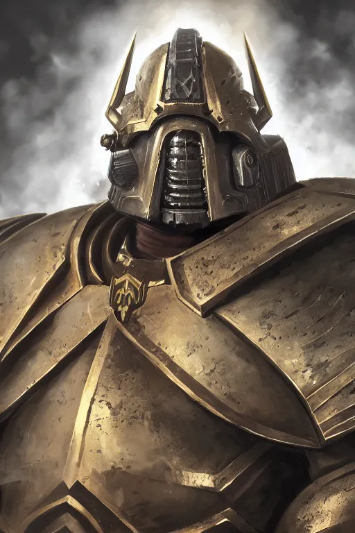 Image similar to armor portrait heros warhammer 4 0 k horus heresy fanart - the primarchs emperor by johannes helgeson animated with vfx concept artist & illustrator global illumination ray tracing hdr fanart arstation zbrush central hardmesh 8 k octane renderer comics stylized