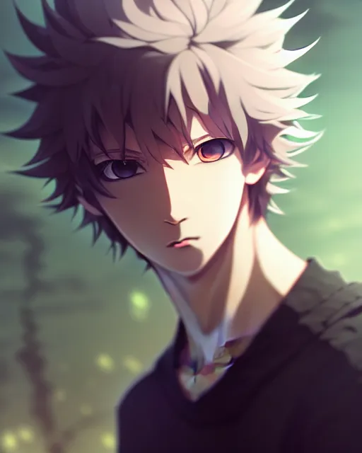 Image similar to extremely attractive soft feminine male anime character screenshot, nagito komaeda, anime, intricate, sharp focus, illustration, highly detailed, digital painting, cell shaded, concept art, matte, art by ilya kuvshinov and kyoto animation and wlop, ruan jia and greg rutkowski, studio quality, masterpiece