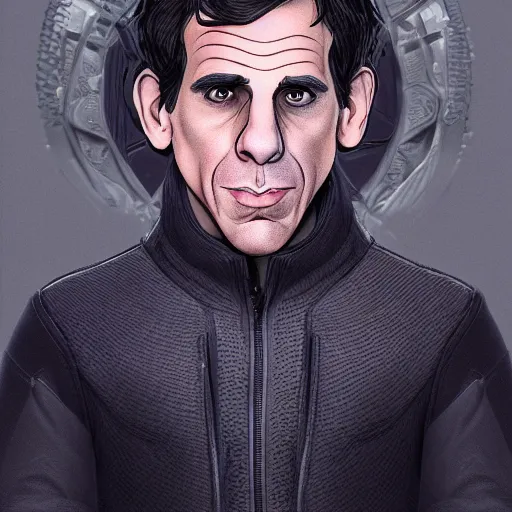 Image similar to ben stiller as a disney character, symmetrical, highly detailed, high resolution, trending on artstation