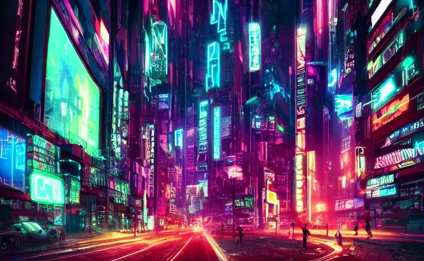 Prompt: cyberpunk city, neon lights, very very very very very very very very very very very beautiful, photoshop