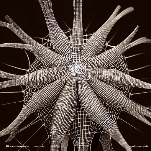 Prompt: radiolaria 3 d model by ernst haeckel, octane render