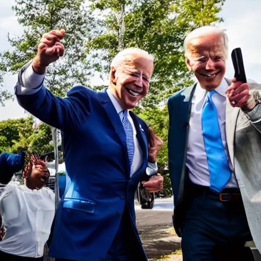 Image similar to Joe Biden doing dab, professional photography