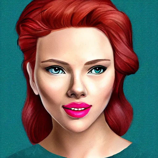 Image similar to scarlett johanson as a disney character
