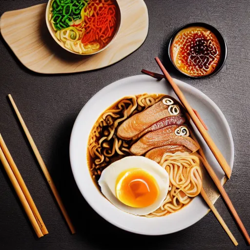 Prompt: mcdonald's style ramen. photography. food photoshoot. advertisment photography. 4 k. realistic.