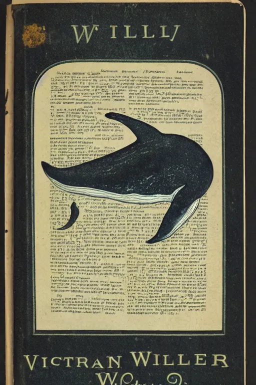 Image similar to cover scan of victorian book about whales