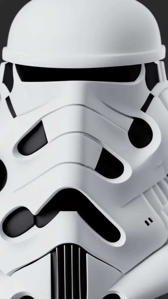 Image similar to a stormtrooper as a low - poly 3 d render - isometric. minimalistic. color harmony, 8 k detail, gallery quality, hd wallpaper, premium prints available, hyper - detailed, intricate design.