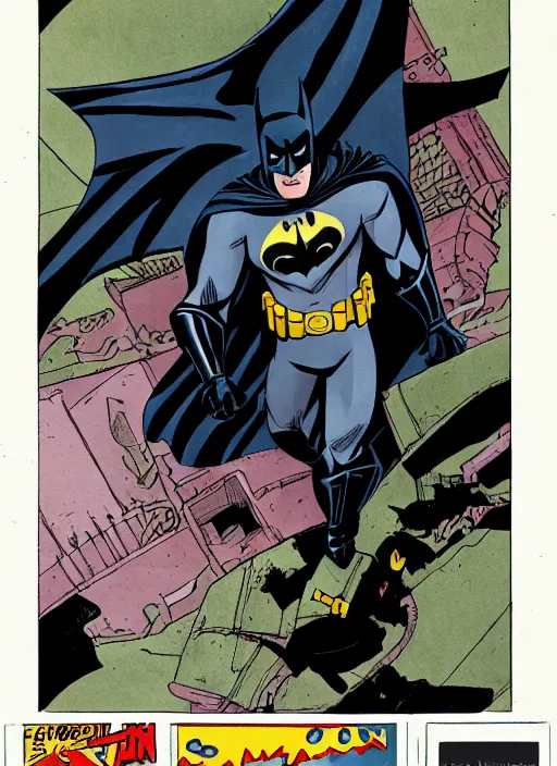 Image similar to batman in the style of ariel olivetti