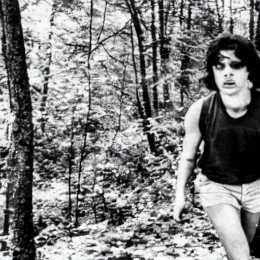 Image similar to Screen recording of found footage of a lost from a missing hiker in 1986