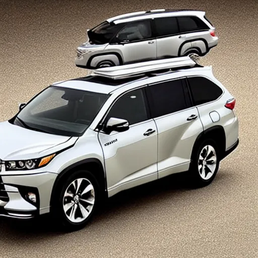 Image similar to if apple inc. made a toyota highlander, designed car