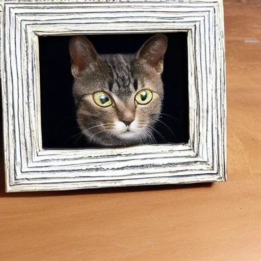 Image similar to picture frame made of cat fangs