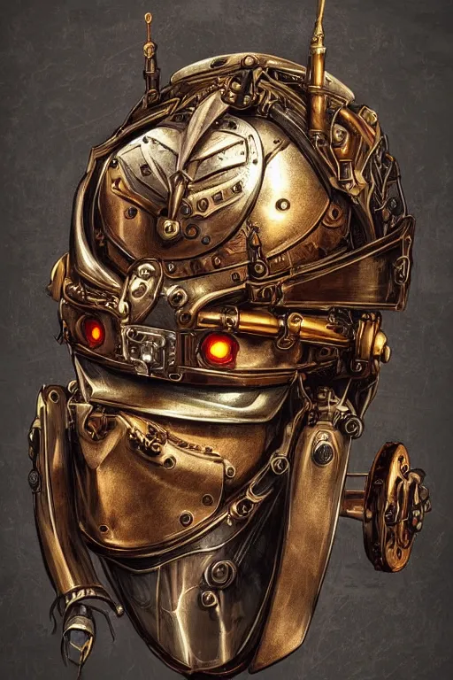 Image similar to steampunk helmet fantasy art mask robot ninja stylized digital illustration sharp focus, elegant intricate digital painting artstation concept art global illumination ray tracing advanced technology chaykin howard and campionpascale and cooke darwyn and davis jack