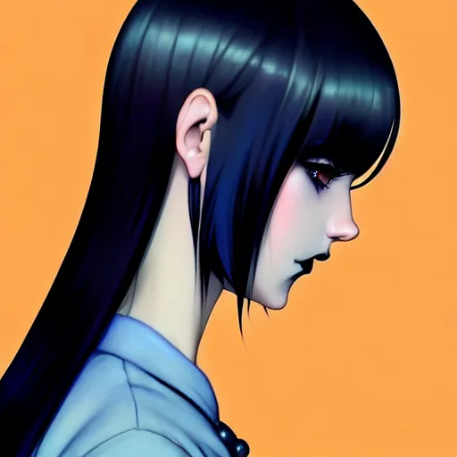 Image similar to a beautiful slim shy blonde goth girl ignores you, art by ilya kuvshinov and lois van baarle and ross tran and range murata and artgerm and andy warhol, norman rockwell, digital art, highly detailed, profile picture, intricate, sharp focus, mystical trending on artstation hq, deviantart, pinterest, unreal engine 5, 4 k uhd image