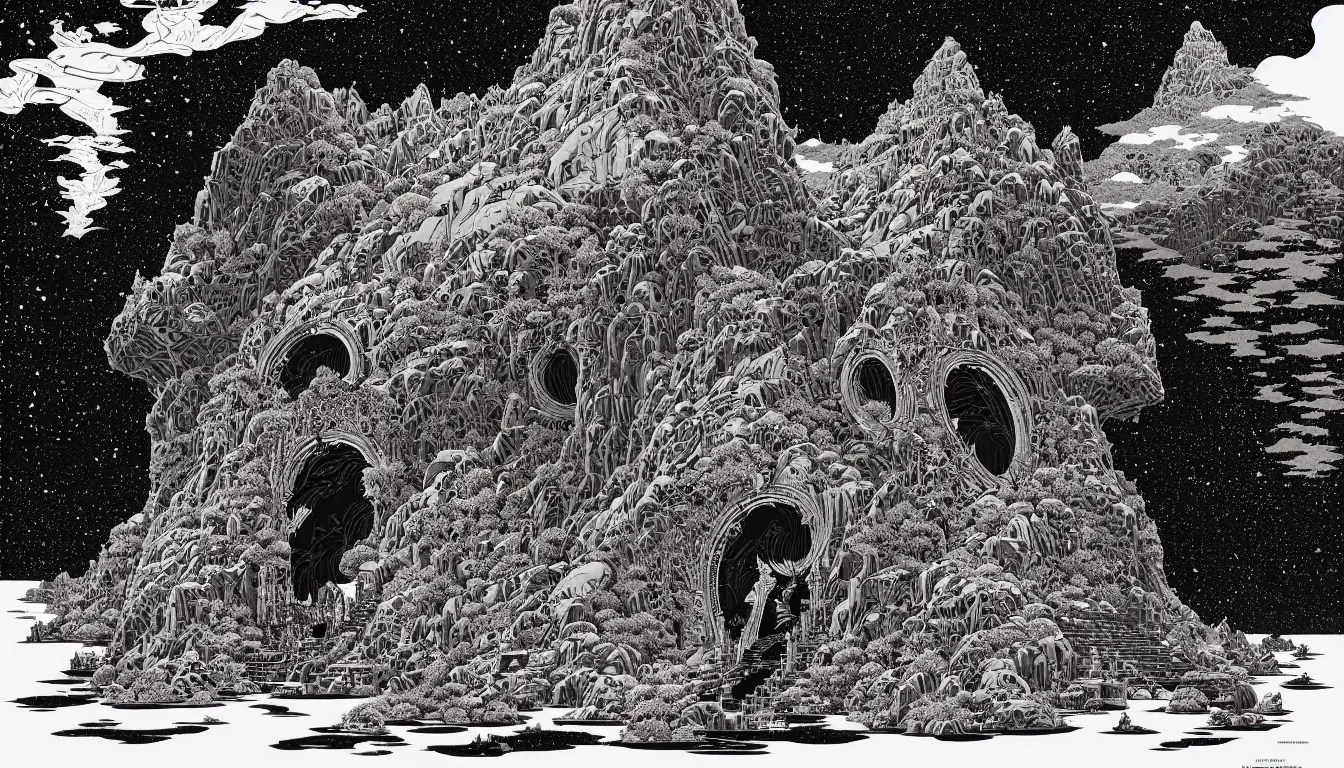 Image similar to the king's throne by woodblock print, nicolas delort, moebius, victo ngai, josan gonzalez, kilian eng