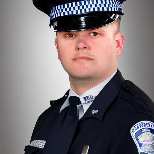 Image similar to a head and shoulders photograph of a police officer