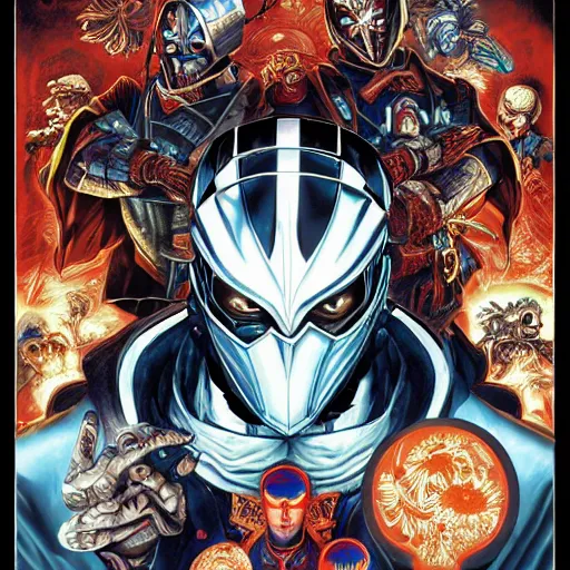 Prompt: portrait of crazy subzero mortal kombat, symmetrical, by yoichi hatakenaka, masamune shirow, josan gonzales and dan mumford, ayami kojima, takato yamamoto, barclay shaw, karol bak, yukito kishiro