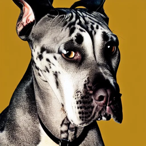 Prompt: a feline great dane - cat - hybrid, animal photography