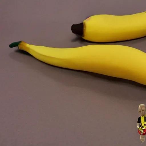 Image similar to adolf hitler banana action figure, well lit, studio light, painted action figure, toy advertisement, toy package