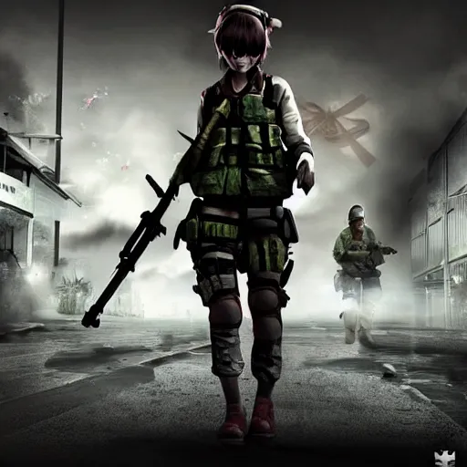 Image similar to inaba tewi in modern warfare 2 cover