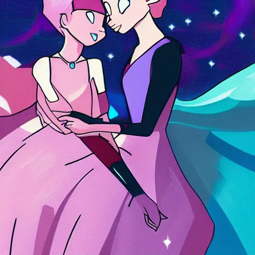 Prompt: Pink Diamond and Pearl | Steven Universe Fanart